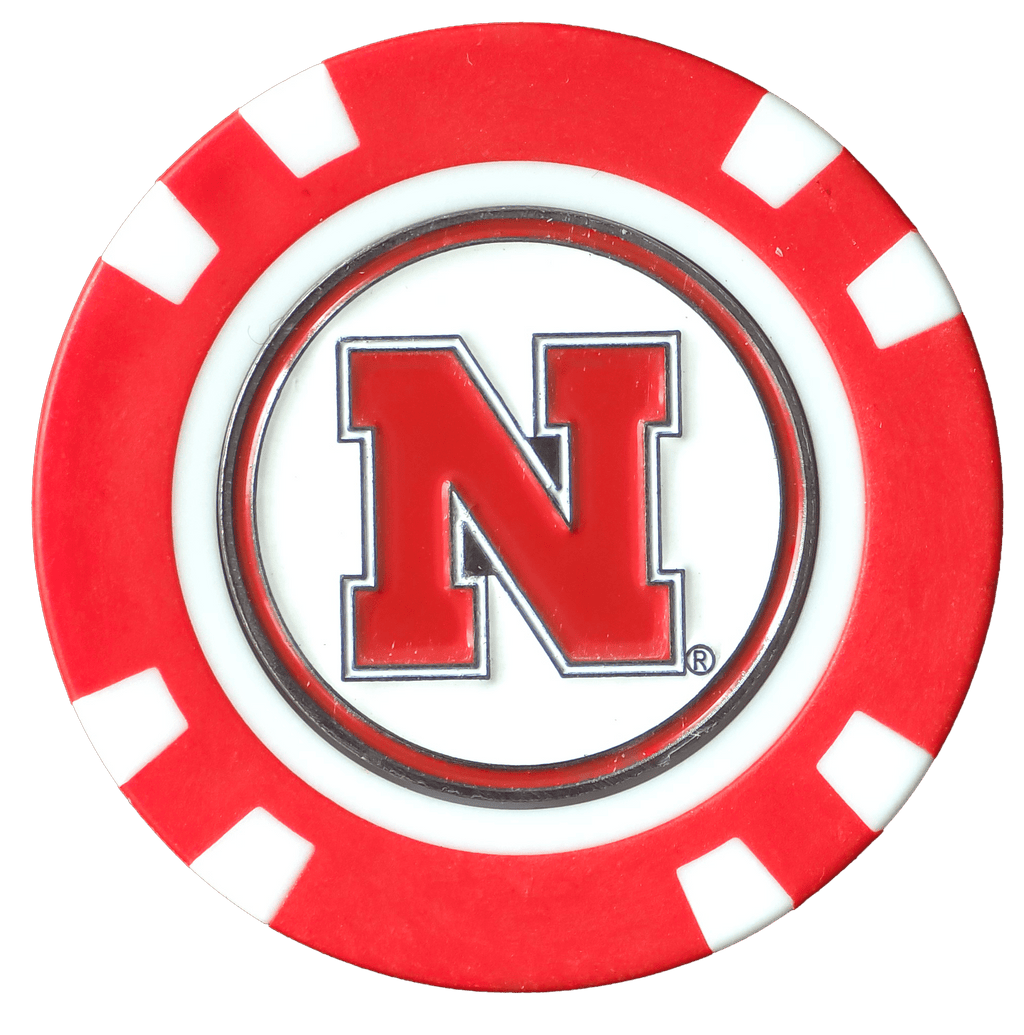Officially Licensed Nebraska Cornhuskers Poker Chip Ball Marker - Black Girl Golf