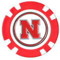 Officially Licensed Nebraska Cornhuskers Poker Chip Ball Marker - Black Girl Golf