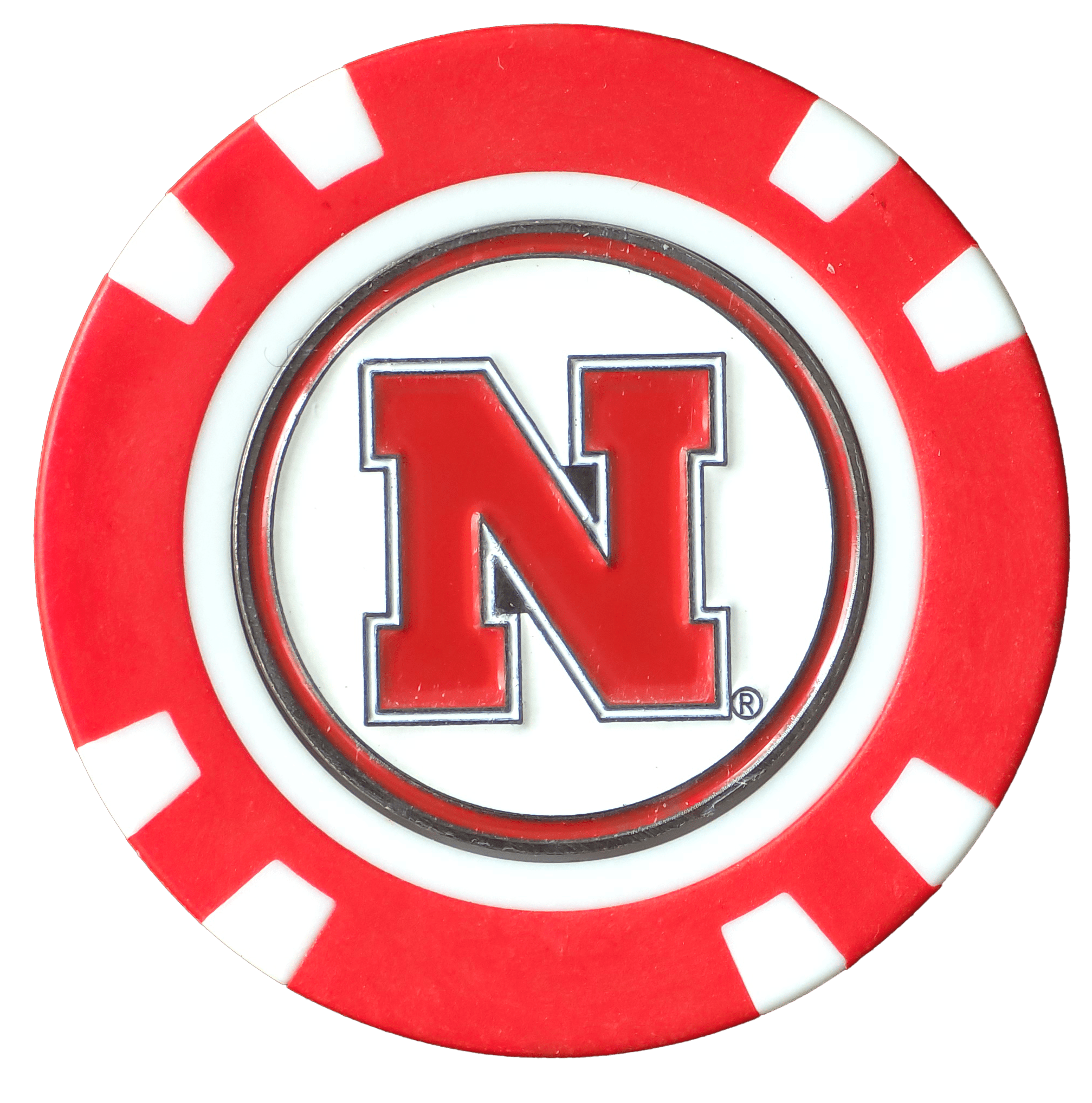 Officially Licensed Nebraska Cornhuskers Poker Chip Ball Marker - Black Girl Golf