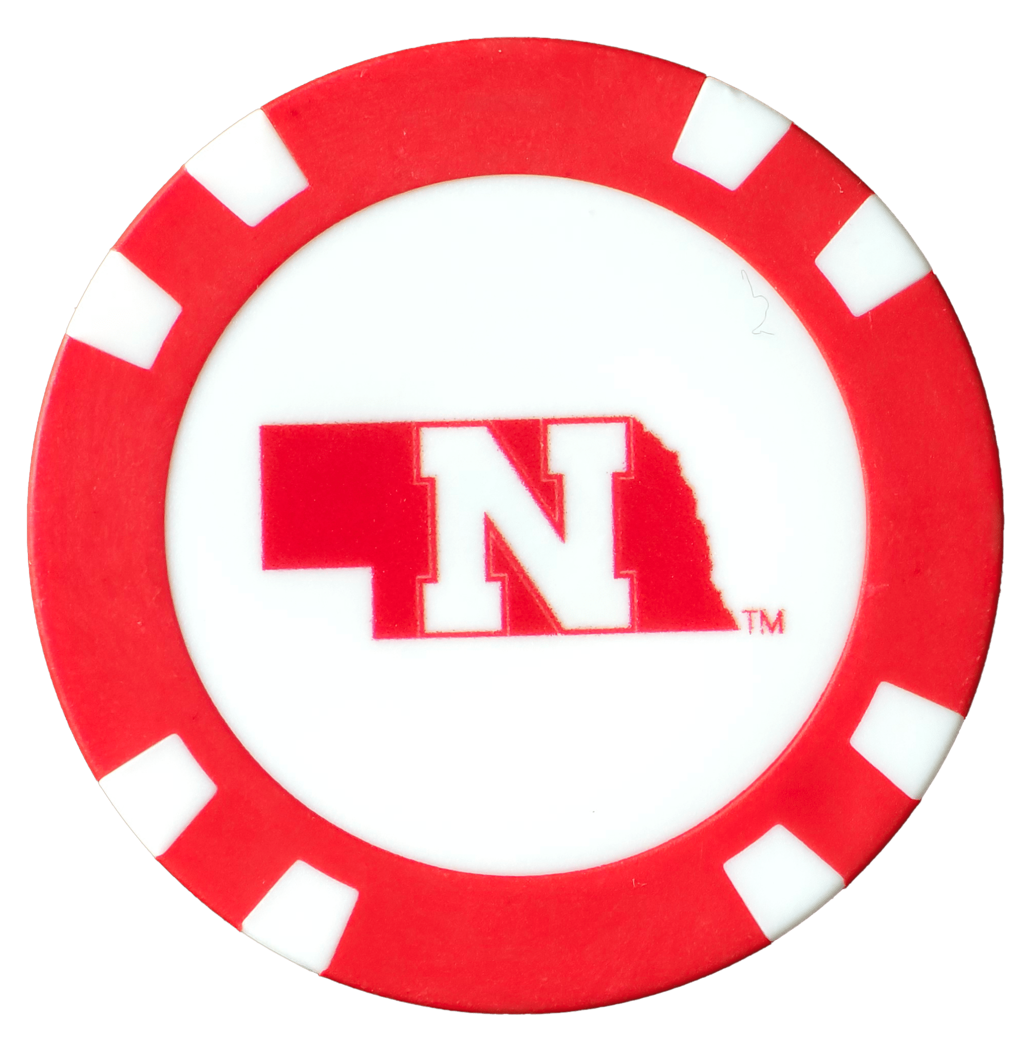 Officially Licensed Nebraska Cornhuskers Poker Chip Ball Marker - Black Girl Golf