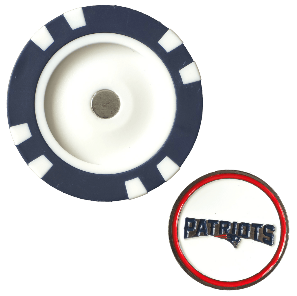 Officially Licensed New England Patriots Poker Chip Ball Marker - Black Girl Golf