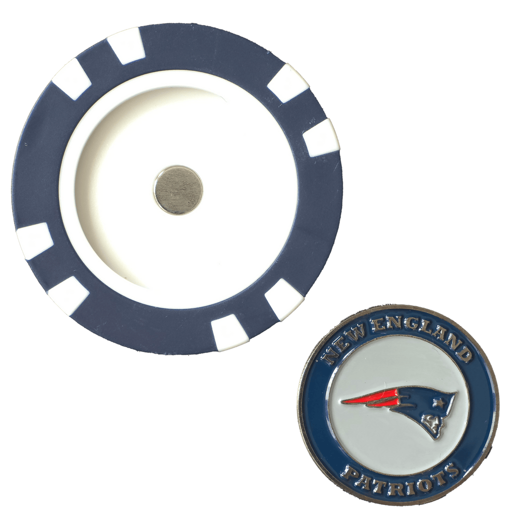 Officially Licensed New England Patriots Poker Chip Ball Marker - Black Girl Golf