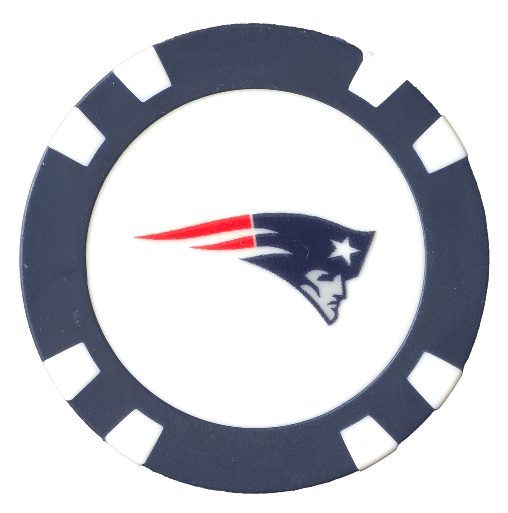 Officially Licensed New England Patriots Poker Chip Ball Marker - Black Girl Golf