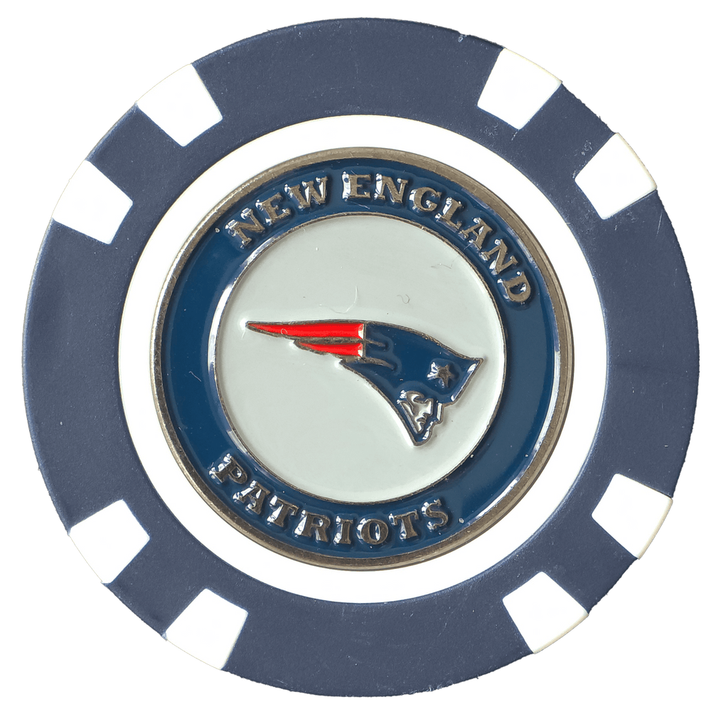 Officially Licensed New England Patriots Poker Chip Ball Marker - Black Girl Golf