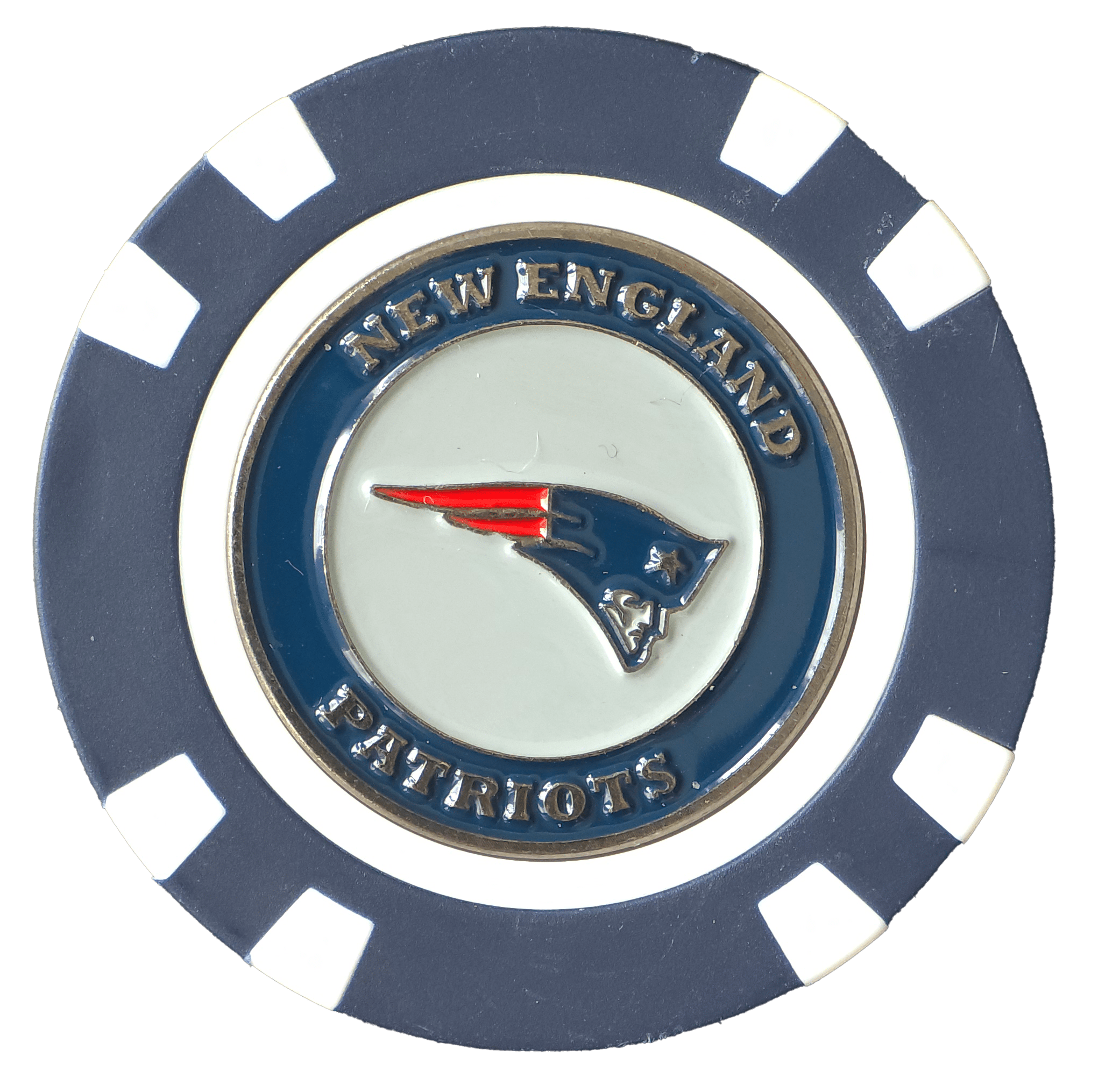 Officially Licensed New England Patriots Poker Chip Ball Marker - Black Girl Golf