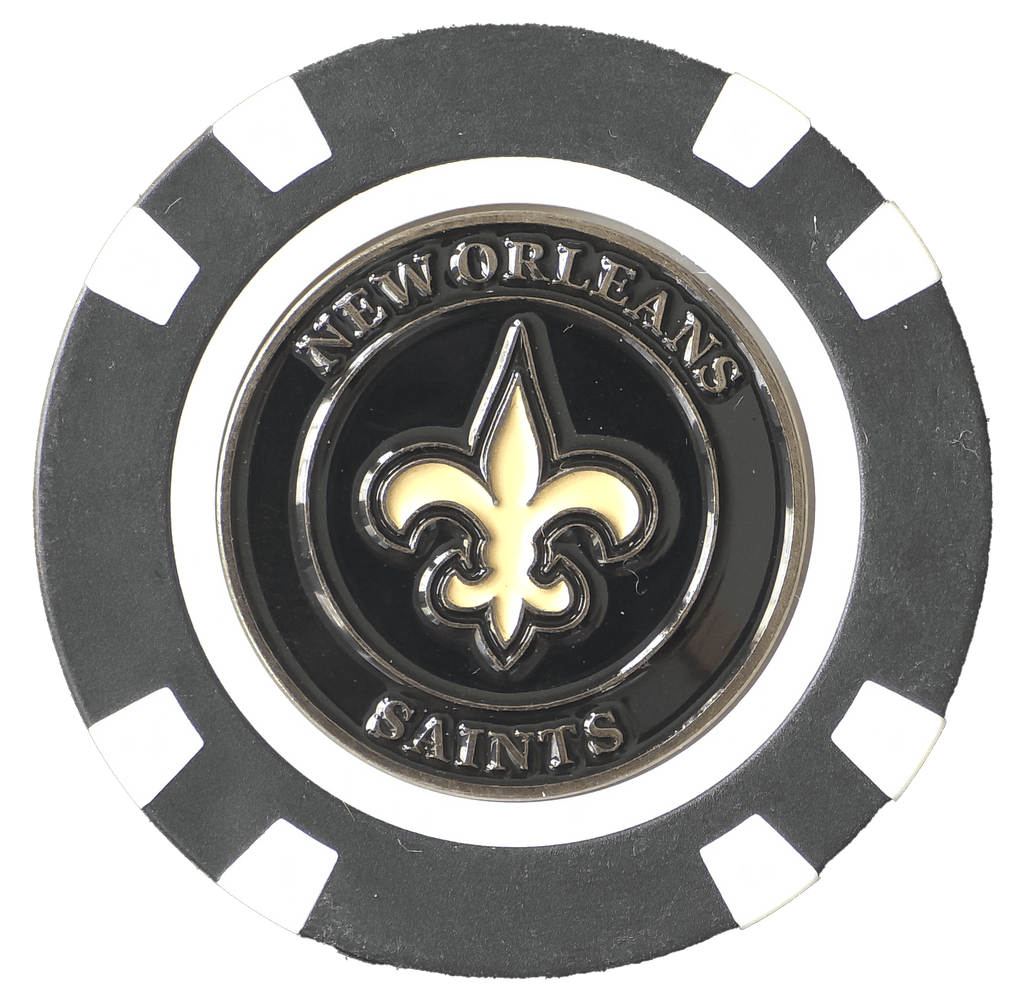Officially Licensed New Orleans Saints Poker Chip Ball Marker - Black Girl Golf