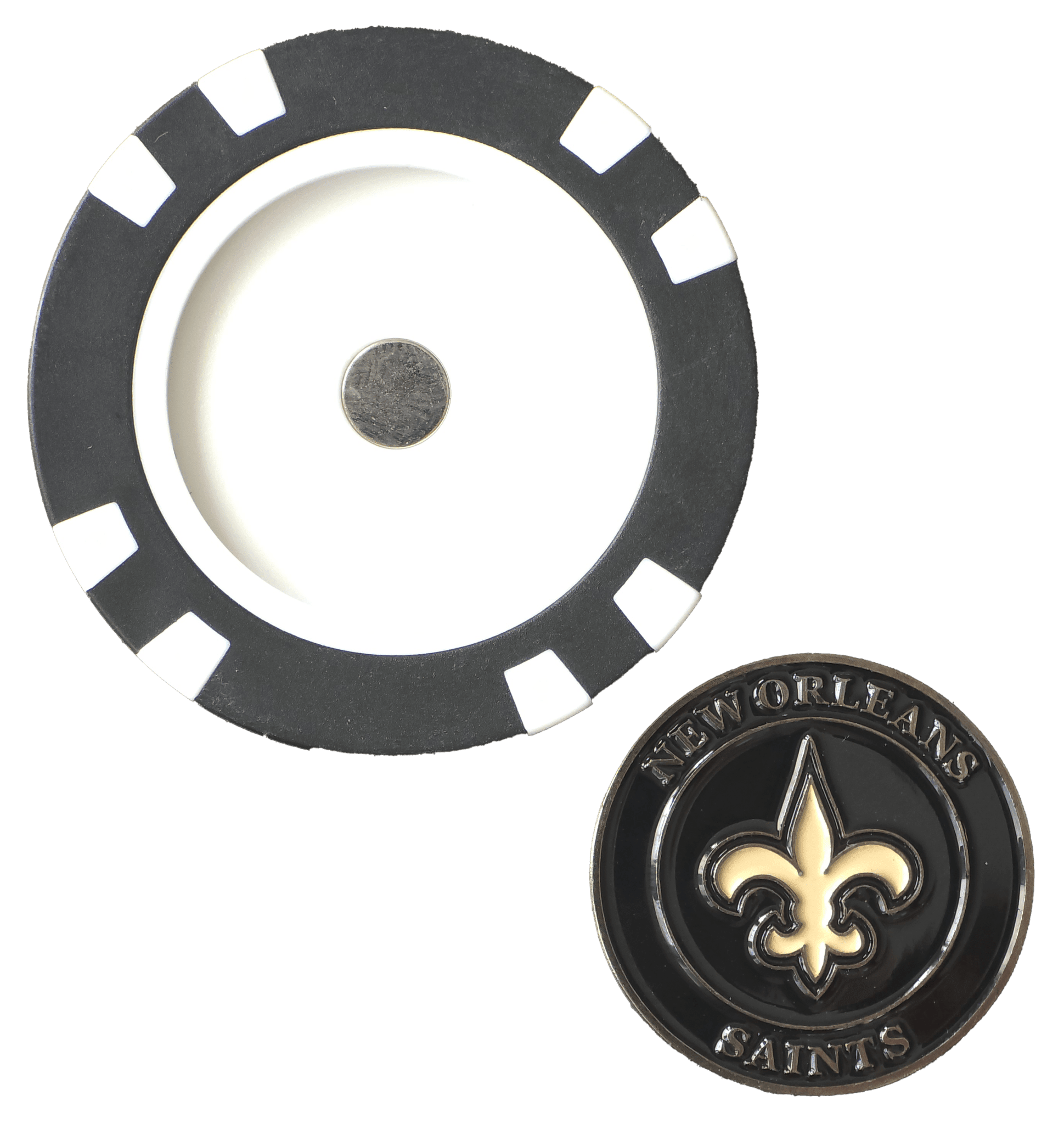 Officially Licensed New Orleans Saints Poker Chip Ball Marker - Black Girl Golf