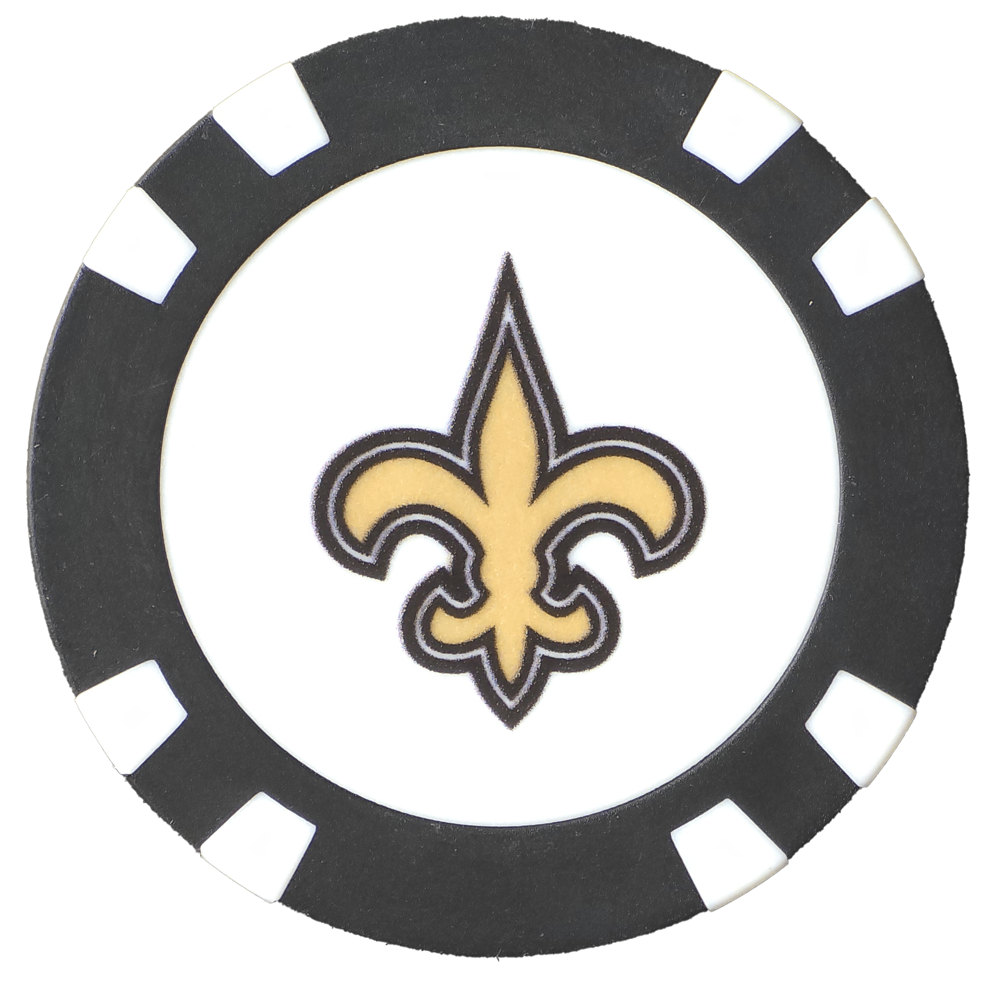 Officially Licensed New Orleans Saints Poker Chip Ball Marker - Black Girl Golf