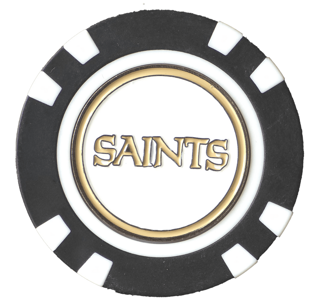 Officially Licensed New Orleans Saints Poker Chip Ball Marker - Black Girl Golf