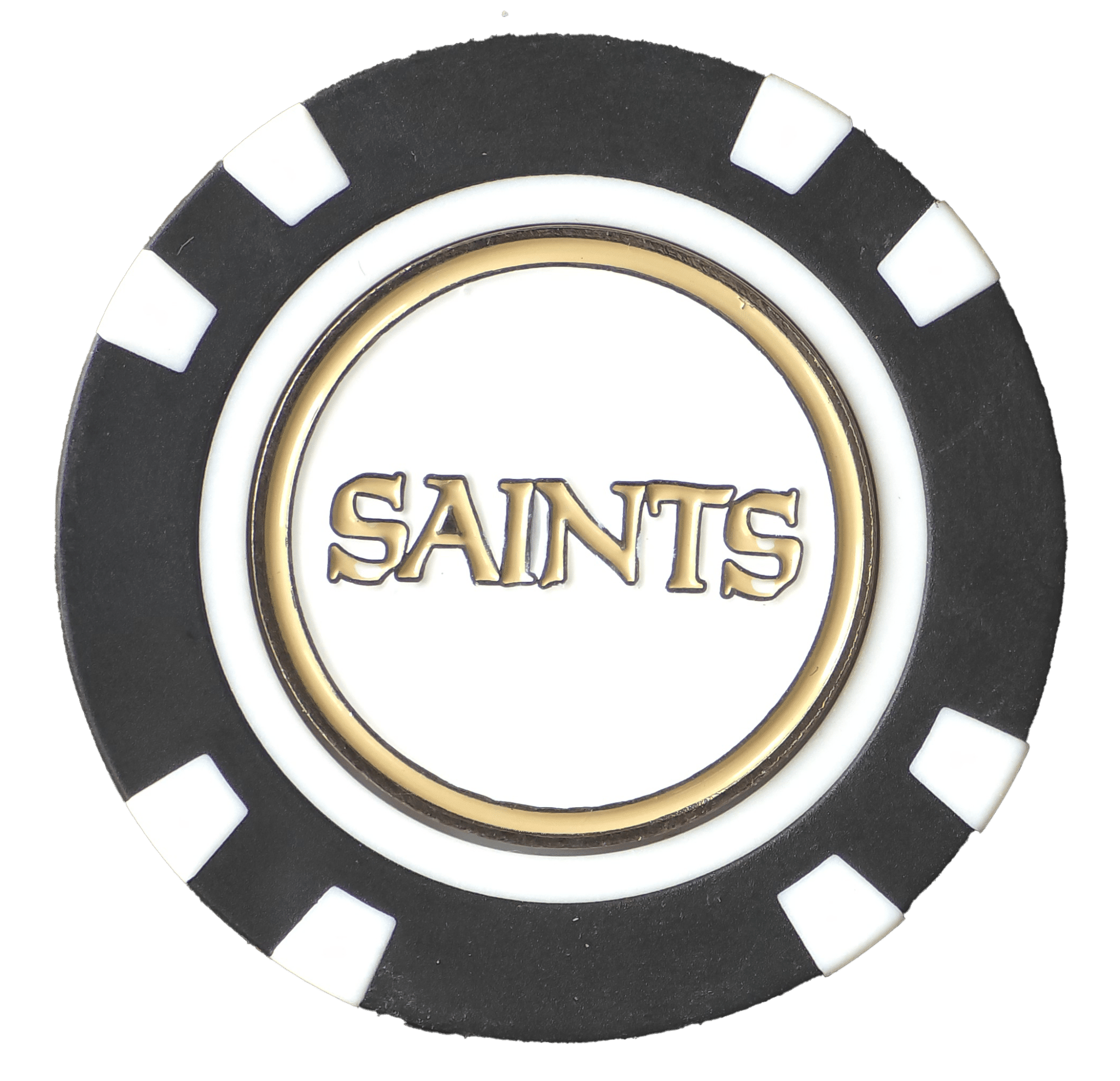 Officially Licensed New Orleans Saints Poker Chip Ball Marker - Black Girl Golf