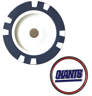 Officially Licensed New York Giants Poker Chip Ball Marker - Black Girl Golf