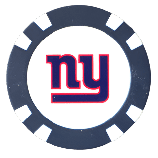 Officially Licensed New York Giants Poker Chip Ball Marker - Black Girl Golf