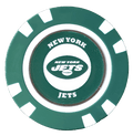 Officially Licensed New York Jets Poker Chip Ball Marker - Black Girl Golf