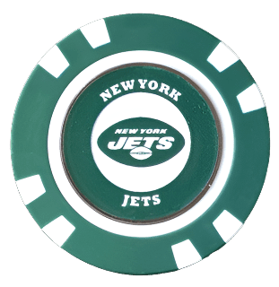 Officially Licensed New York Jets Poker Chip Ball Marker - Black Girl Golf