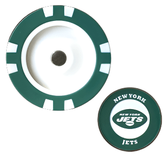 Officially Licensed New York Jets Poker Chip Ball Marker - Black Girl Golf