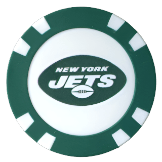 Officially Licensed New York Jets Poker Chip Ball Marker - Black Girl Golf