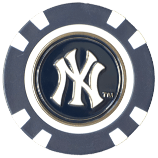 Officially Licensed New York Yankees Poker Chip Ball Marker - Black Girl Golf