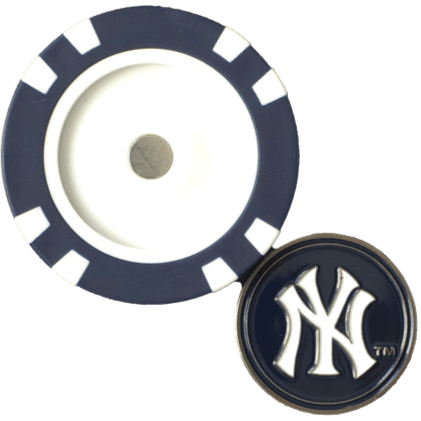 Officially Licensed New York Yankees Poker Chip Ball Marker - Black Girl Golf