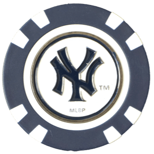 Officially Licensed New York Yankees Poker Chip Ball Marker - Black Girl Golf