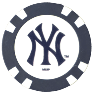 Officially Licensed New York Yankees Poker Chip Ball Marker - Black Girl Golf