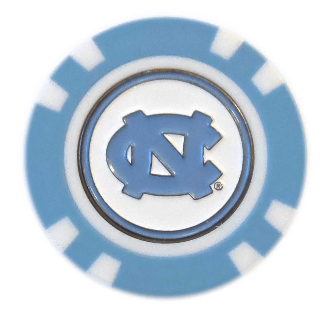 Officially Licensed North Carolina Tar Heels Poker Chip Ball Marker - Black Girl Golf