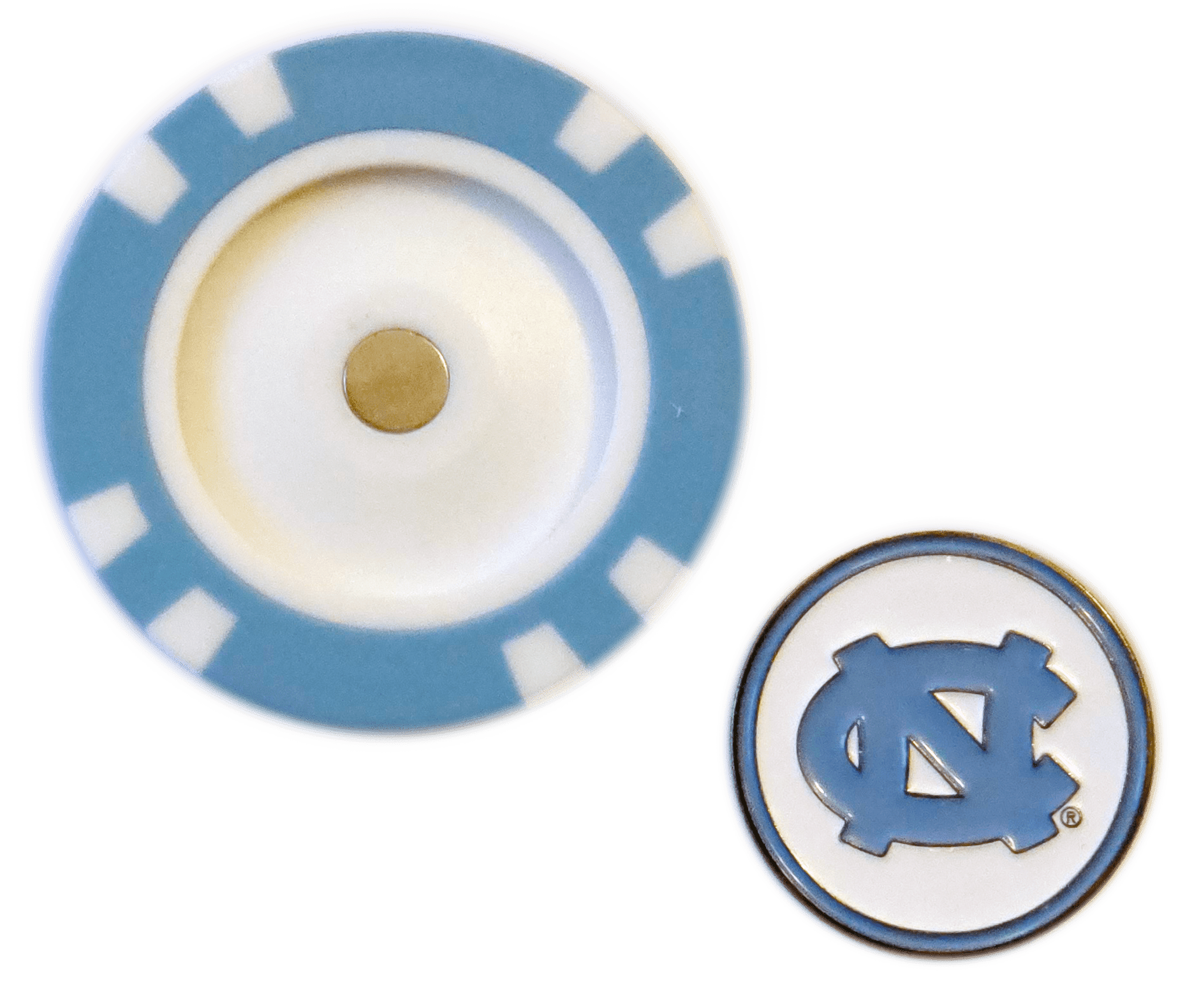 Officially Licensed North Carolina Tar Heels Poker Chip Ball Marker - Black Girl Golf