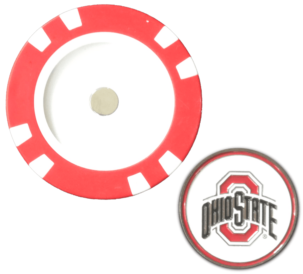 Officially Licensed Ohio State Buckeyes Poker Chip Ball Marker - Black Girl Golf