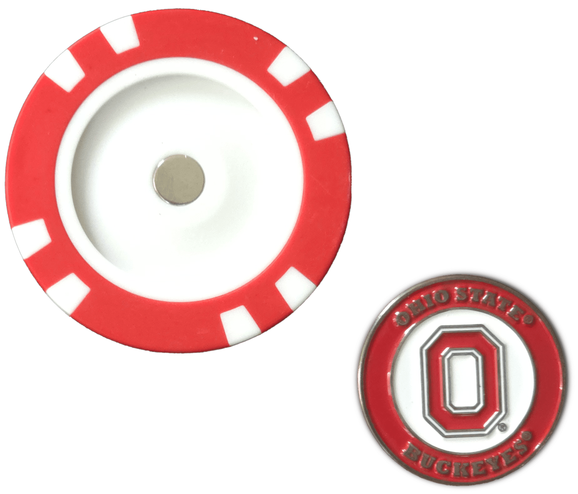 Officially Licensed Ohio State Buckeyes Poker Chip Ball Marker - Black Girl Golf