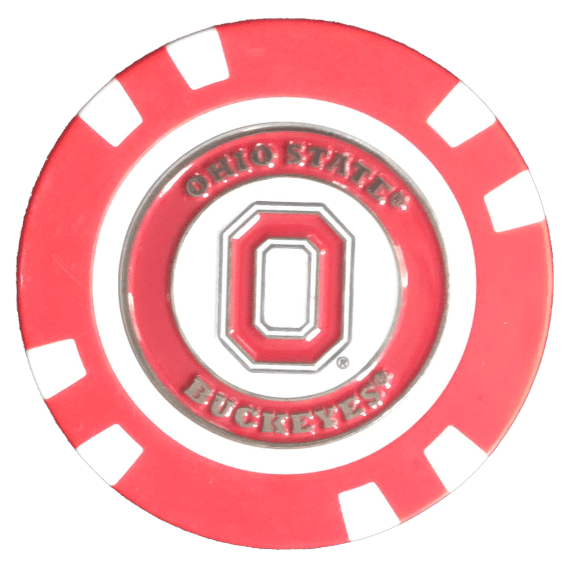 Officially Licensed Ohio State Buckeyes Poker Chip Ball Marker - Black Girl Golf