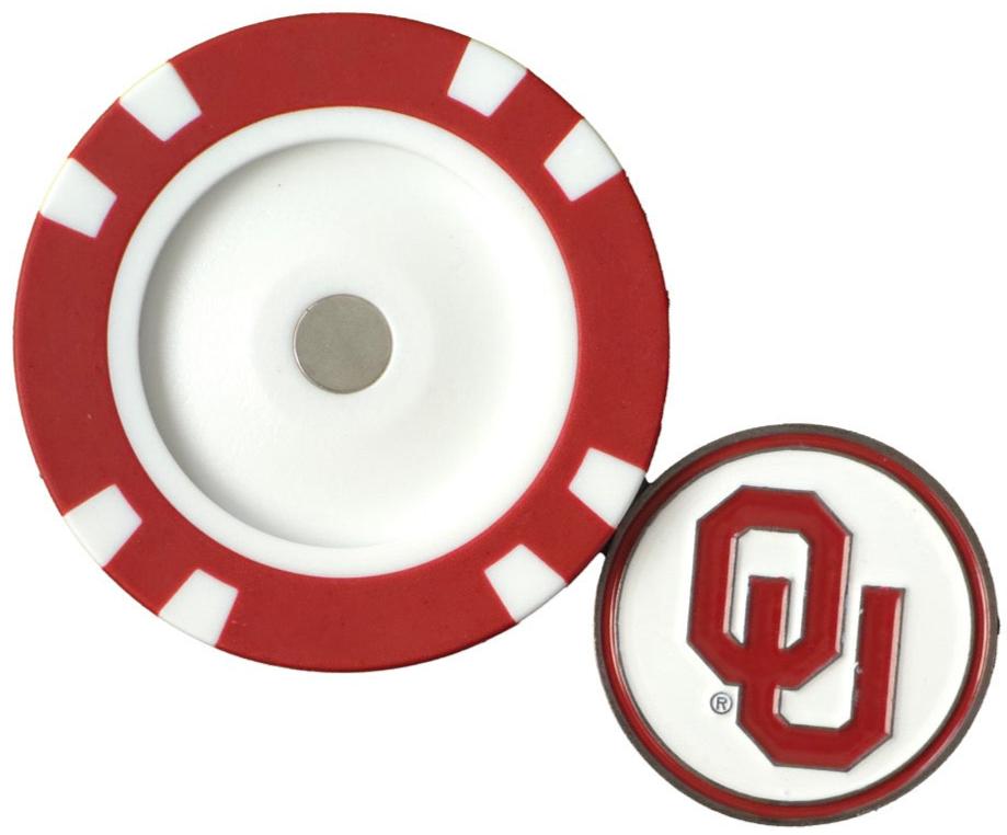Officially Licensed Oklahoma Sooners Poker Chip Ball Marker - Black Girl Golf