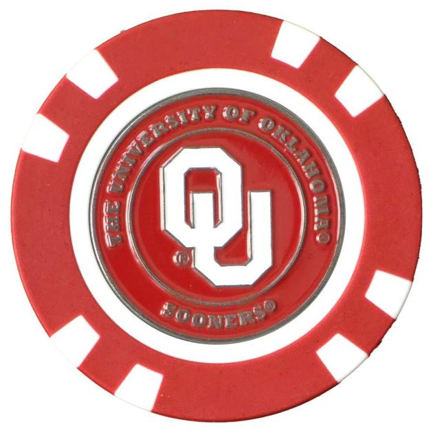 Officially Licensed Oklahoma Sooners Poker Chip Ball Marker - Black Girl Golf