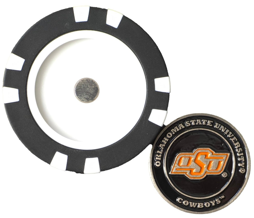 Officially Licensed Oklahoma State Cowboys Poker Chip Ball Marker - Black Girl Golf