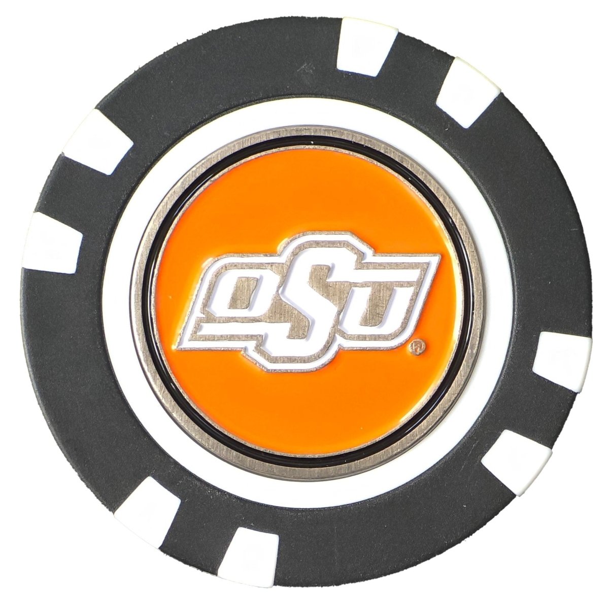 Officially Licensed Oklahoma State Cowboys Poker Chip Ball Marker - Black Girl Golf