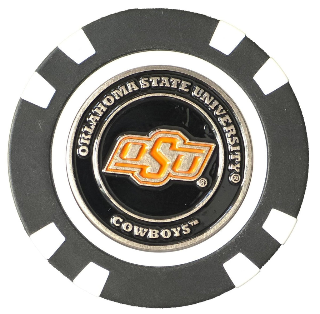 Officially Licensed Oklahoma State Cowboys Poker Chip Ball Marker - Black Girl Golf