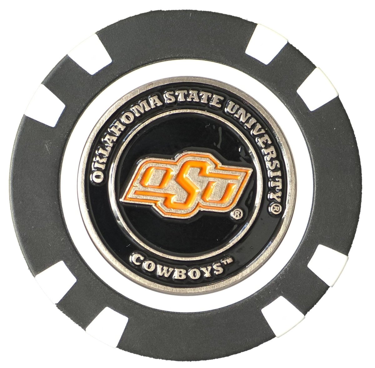 Officially Licensed Oklahoma State Cowboys Poker Chip Ball Marker - Black Girl Golf