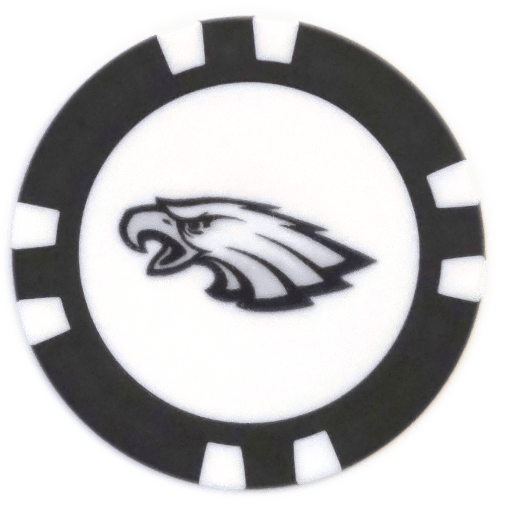 Officially Licensed Philadelphia Eagles Poker Chip Ball Marker - Black Girl Golf