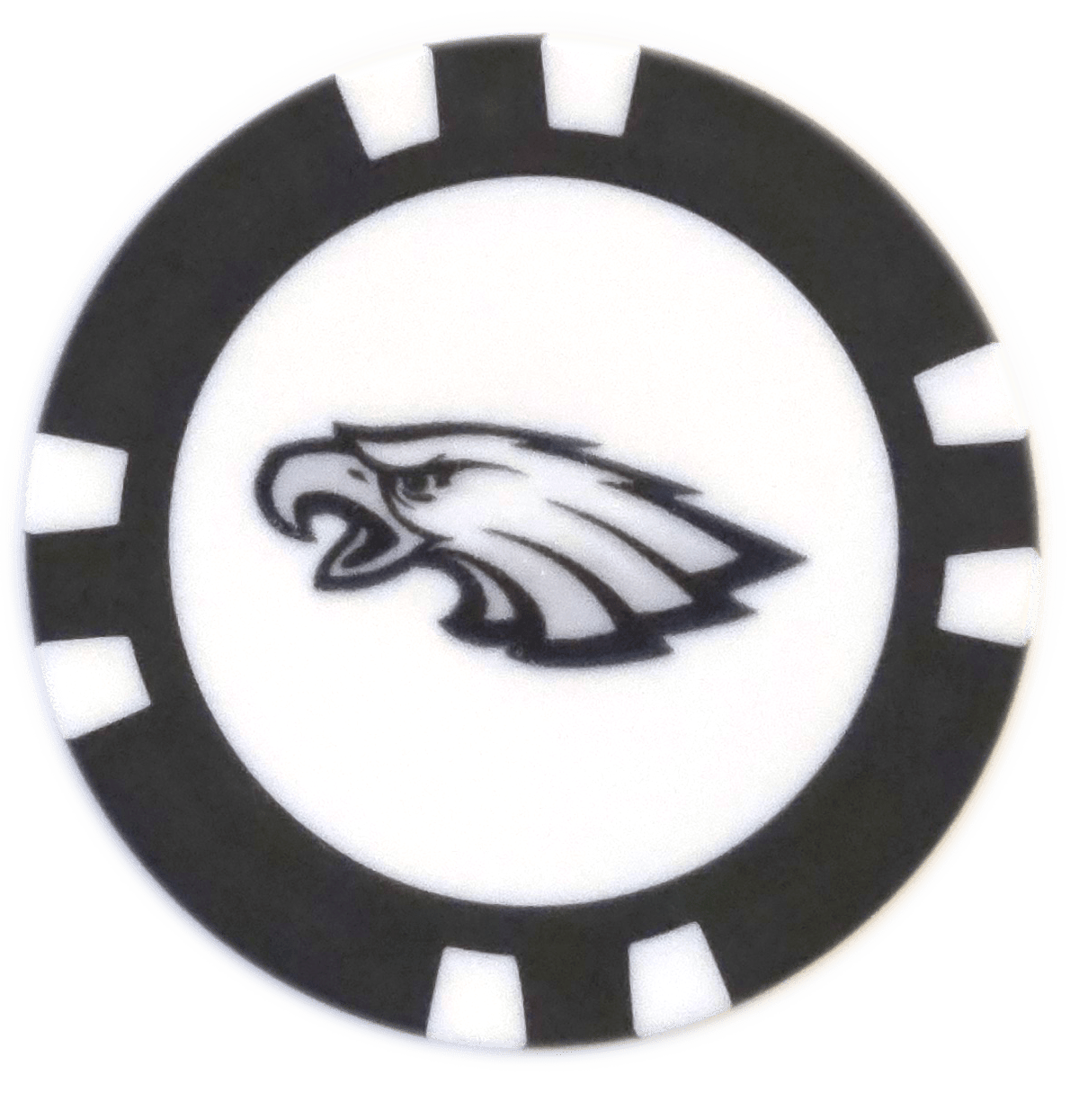 Officially Licensed Philadelphia Eagles Poker Chip Ball Marker - Black Girl Golf