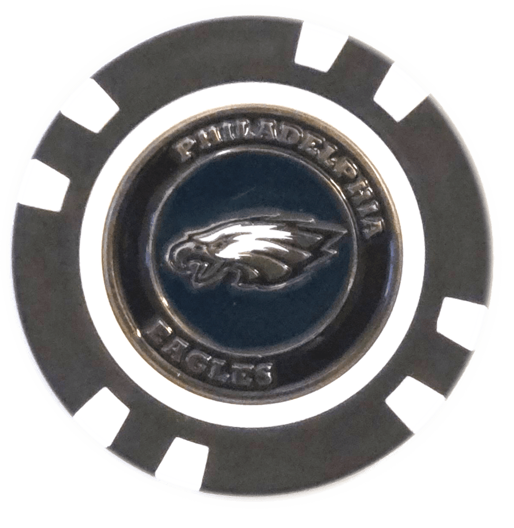 Officially Licensed Philadelphia Eagles Poker Chip Ball Marker - Black Girl Golf