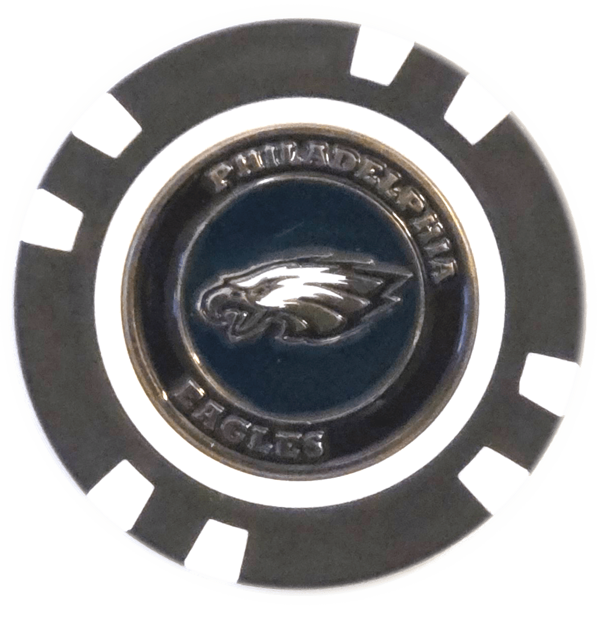 Officially Licensed Philadelphia Eagles Poker Chip Ball Marker - Black Girl Golf