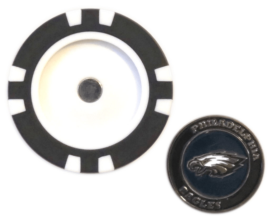 Officially Licensed Philadelphia Eagles Poker Chip Ball Marker - Black Girl Golf