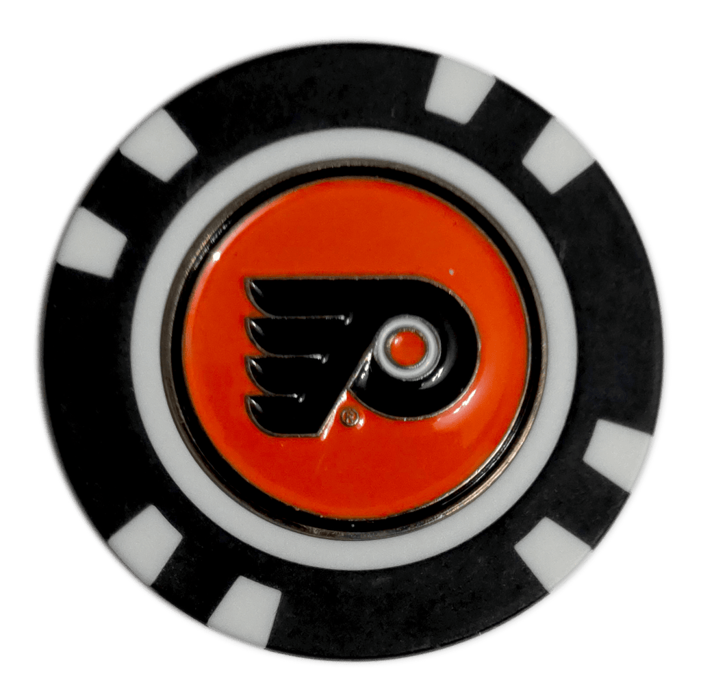 Officially Licensed Philadelphia Flyers Poker Chip Golf Ball Marker - Black Girl Golf