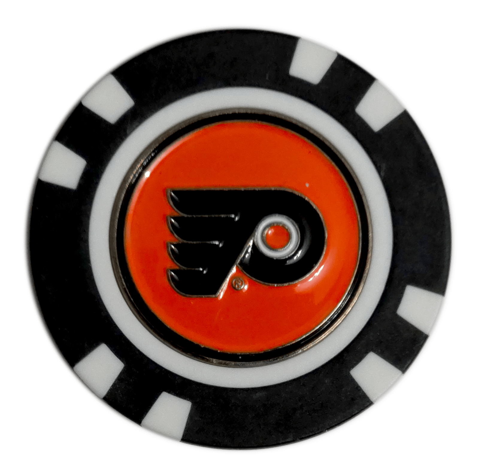 Officially Licensed Philadelphia Flyers Poker Chip Golf Ball Marker - Black Girl Golf