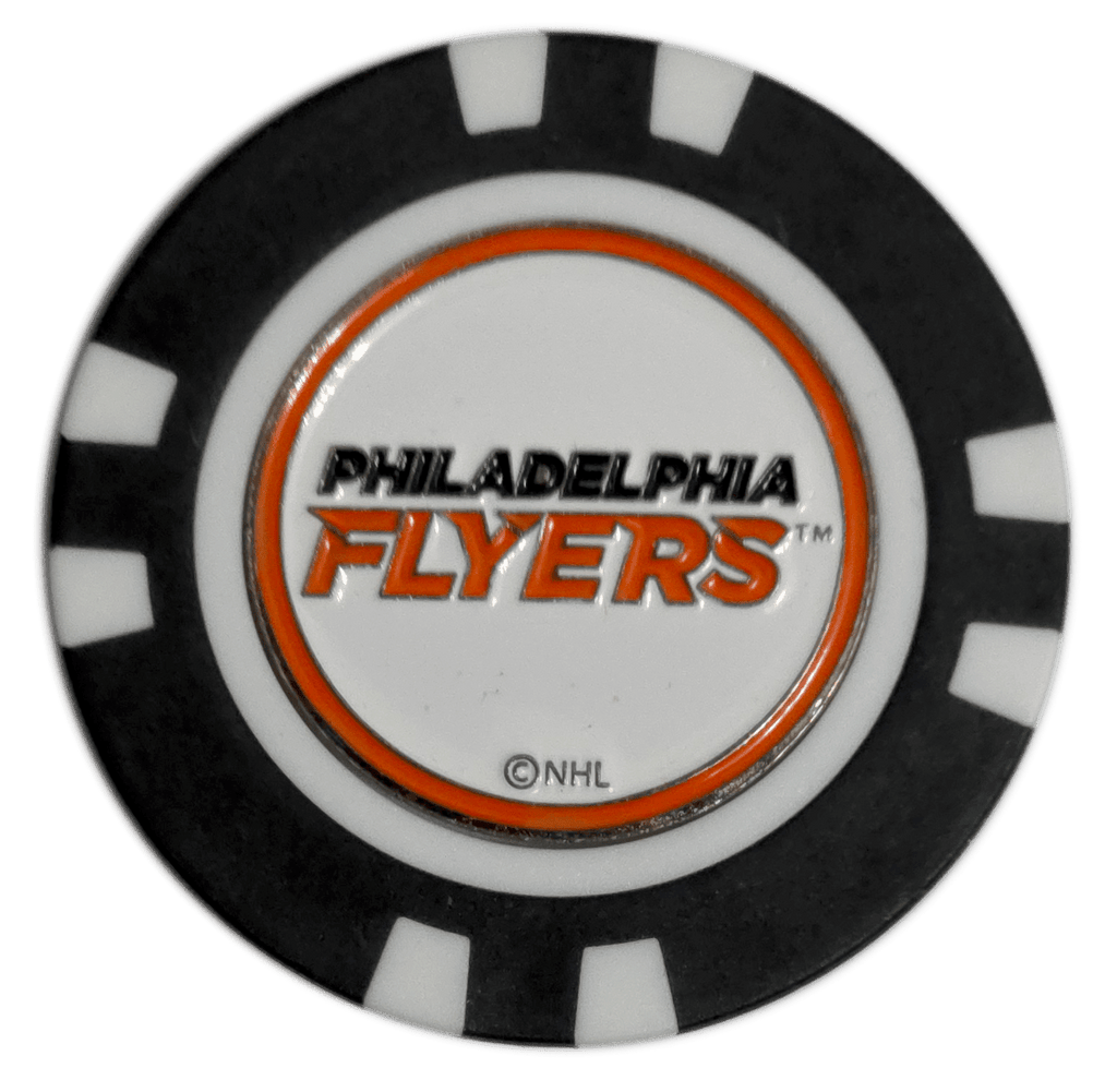 Officially Licensed Philadelphia Flyers Poker Chip Golf Ball Marker - Black Girl Golf