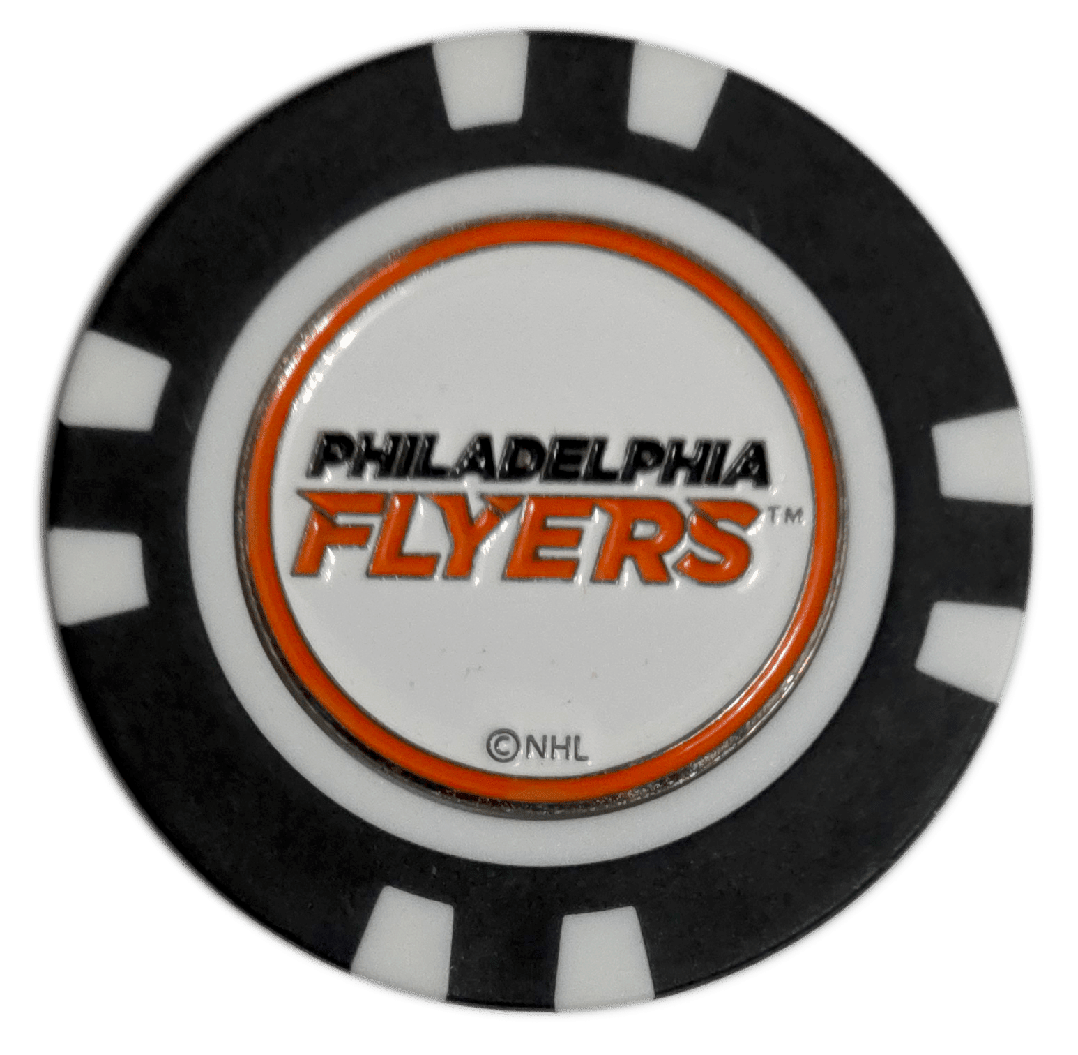 Officially Licensed Philadelphia Flyers Poker Chip Golf Ball Marker - Black Girl Golf