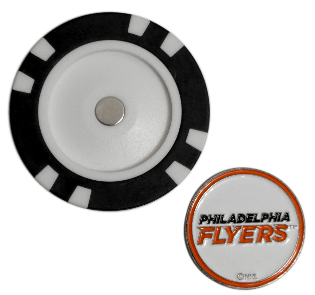 Officially Licensed Philadelphia Flyers Poker Chip Golf Ball Marker - Black Girl Golf