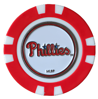 Officially Licensed Philadelphia Phillies Poker Chip Ball Marker - Black Girl Golf