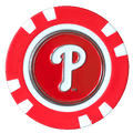 Officially Licensed Philadelphia Phillies Poker Chip Ball Marker - Black Girl Golf