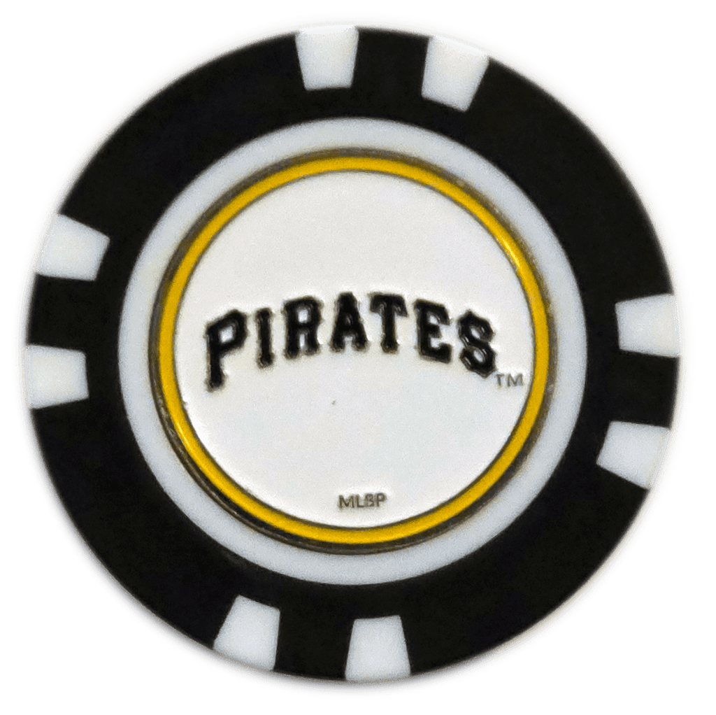 Officially Licensed Pittsburgh Pirates Poker Chip Ball Marker - Black Girl Golf
