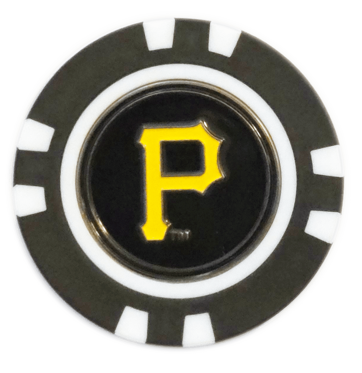 Officially Licensed Pittsburgh Pirates Poker Chip Ball Marker - Black Girl Golf