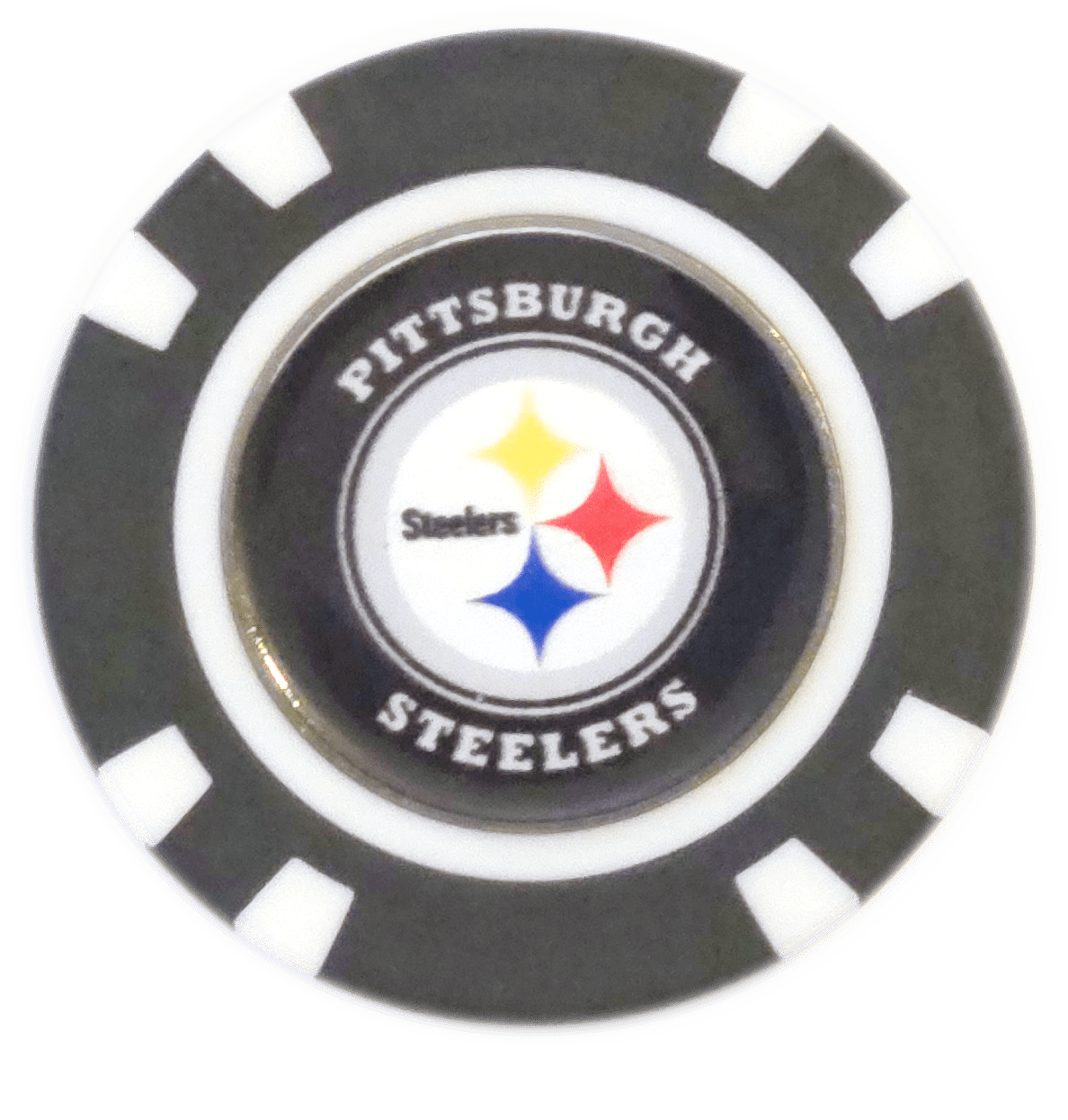 Officially Licensed Pittsburgh Steelers Poker Chip Ball Marker - Black Girl Golf